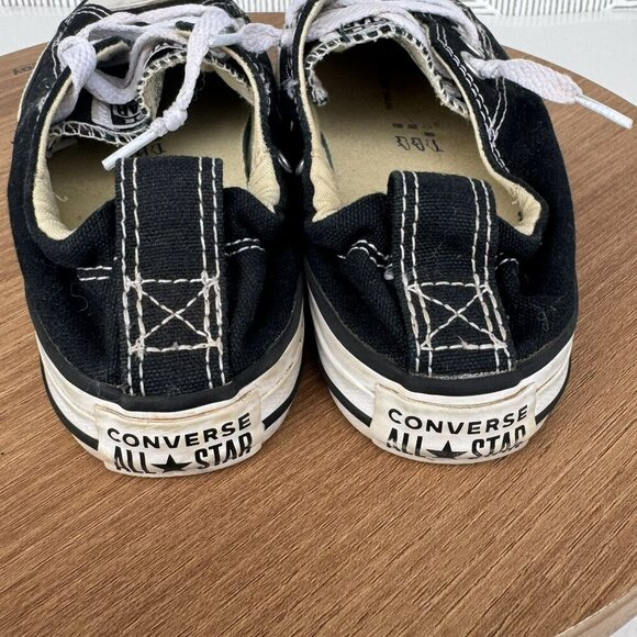 Converse All Star Black Low-Top Kids Sneaker Canvas Slip on shoes Size 13 Junior - Picture 6 of 8